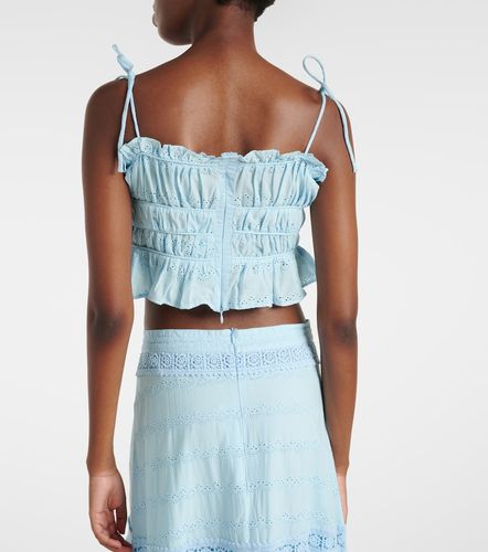 Crop top Freya de algodón con bordado inglés - Melissa Odabash - Modalova