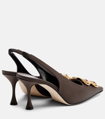 Slingback-Pumps Cupida 70 aus Satin - Manolo Blahnik - Modalova