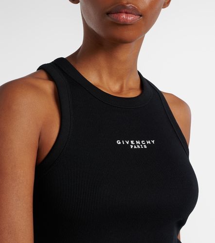 Tank top cropped de algodón con logo - Givenchy - Modalova