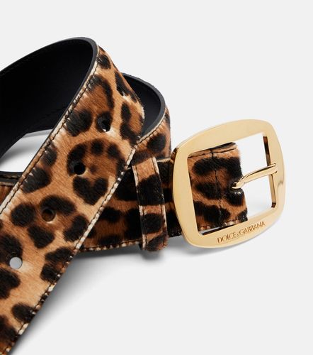 Cinturón de pelo de becerro estampado - Dolce&Gabbana - Modalova