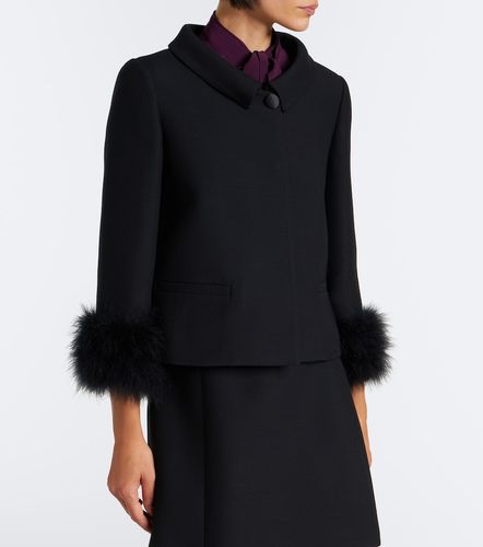 Crepe Couture feather-trimmed jacket - Valentino Garavani - Modalova