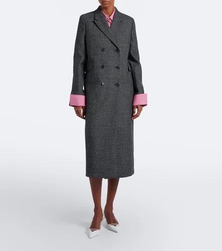 Prada Checked virgin wool coat - Prada - Modalova
