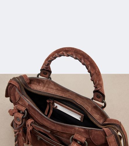 Le City Mini suede top-handle bag - Balenciaga - Modalova