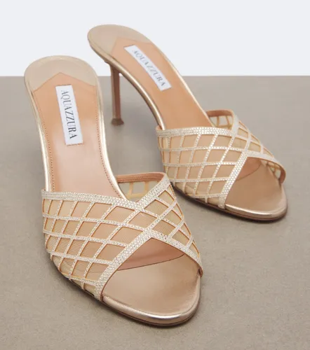 Mules Lumiere in mesh con cristalli - Aquazzura - Modalova