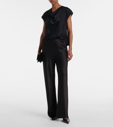 High-rise satin straight pants - Vince - Modalova