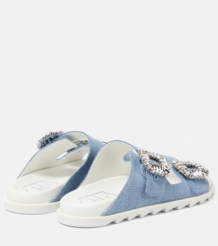 Sandali Slidy Viv' in denim - Roger Vivier - Modalova
