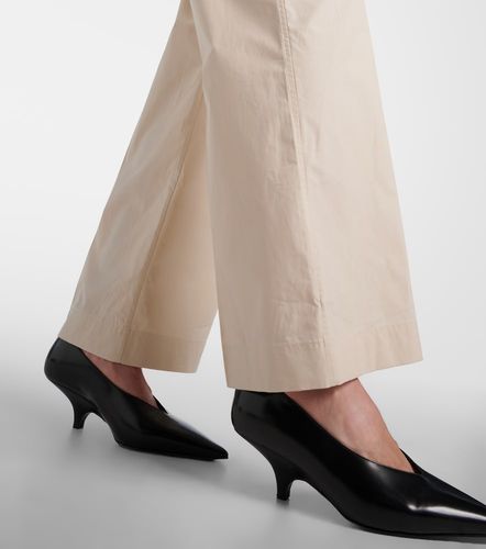 Pantaloni a gamba larga e vita alta in cotone - Toteme - Modalova