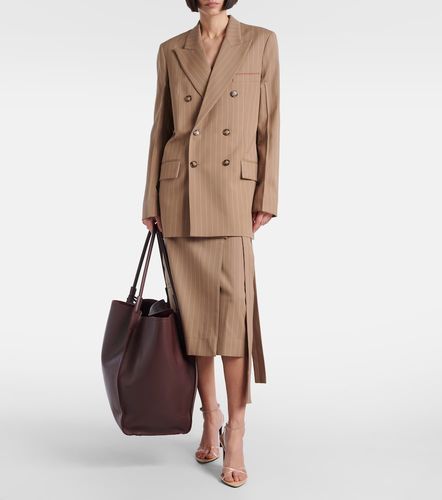 Pinstripe wool midi skirt - Victoria Beckham - Modalova