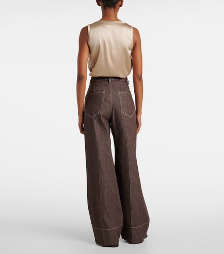 Jeans a gamba larga e vita media - Brunello Cucinelli - Modalova