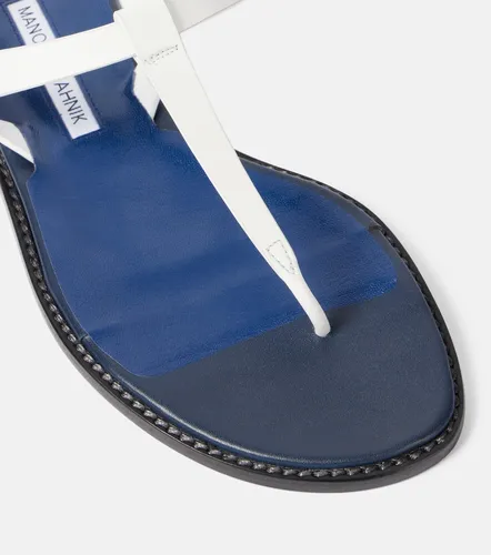 Sandalias Hata de piel - Manolo Blahnik - Modalova