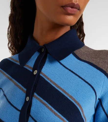 Polo de lana acanalado a rayas - Acne Studios - Modalova