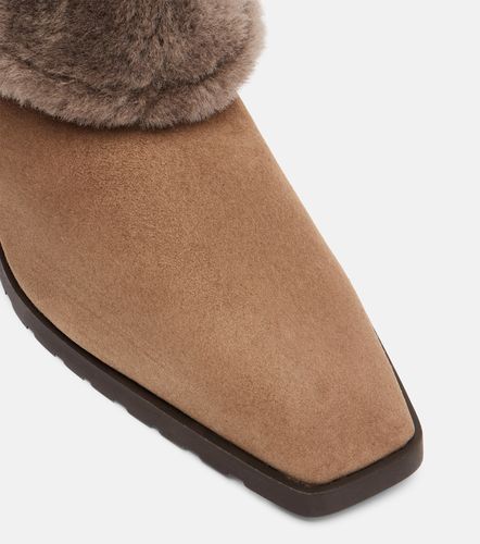 Shearling-lined suede ankle boots - Toteme - Modalova