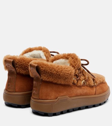 Chamonix shearling-trimmed suede ankle boots - Bogner - Modalova