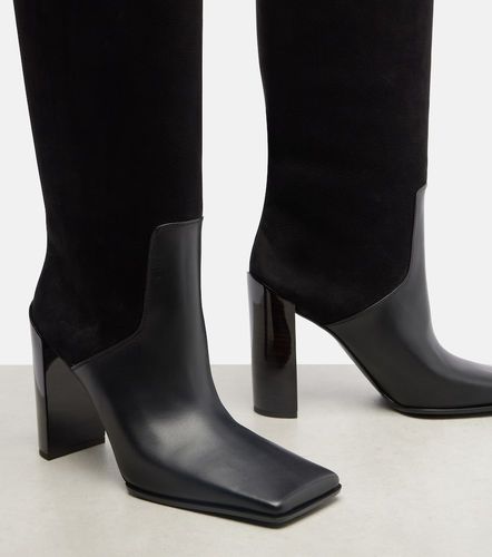 Leather and suede knee-high boots - Alaia - Modalova