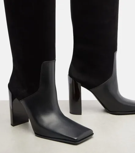 Leather and suede knee-high boots - Alaia - Modalova