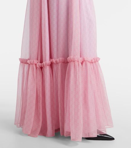 Gonna lunga in chiffon di seta GG - Gucci - Modalova