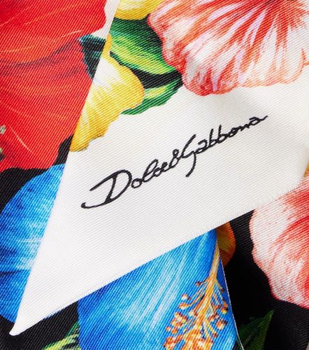 Floral silk twill scarf - Dolce&Gabbana - Modalova