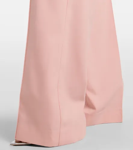 Pleated wool-blend wide-leg pants - Costarellos - Modalova