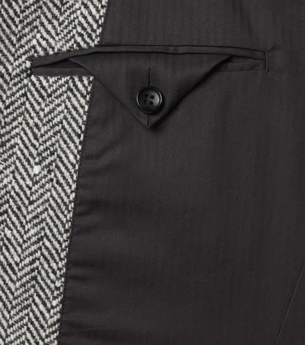 Herringbone wool-blend blazer - Junya Watanabe - Modalova
