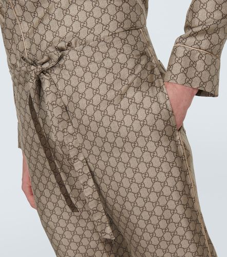 Gucci GG silk straight pants - Gucci - Modalova
