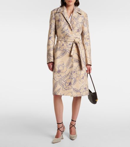 Floral wool-blend trench coat - Dries Van Noten - Modalova