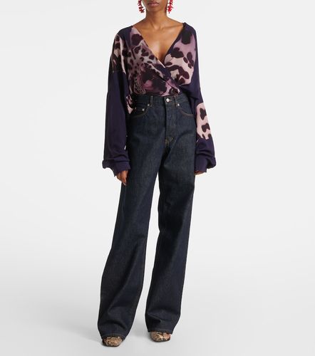 Jeans a gamba larga e vita alta - Dries Van Noten - Modalova