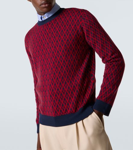 Toute La V virgin wool jacquard sweater - Valentino - Modalova