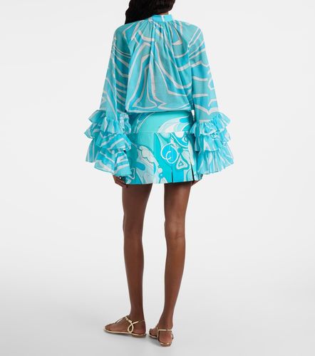 Minifalda Orchidee de gabardina en mezcla de algodón - Pucci - Modalova