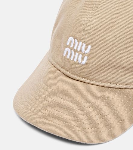 Miu Miu Gorra de denim con logo - Miu Miu - Modalova