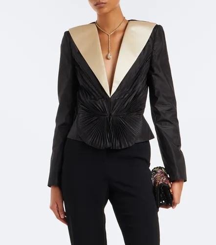 Plisse silk taffeta blazer - Valentino Garavani - Modalova