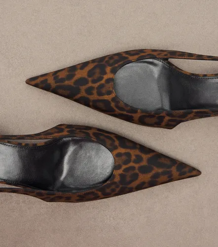 Secret leopard-print slingback pumps - Saint Laurent - Modalova