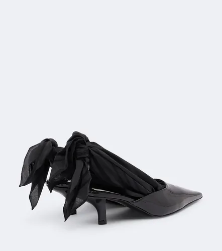 Scarf patent leather slingback pumps - Toteme - Modalova