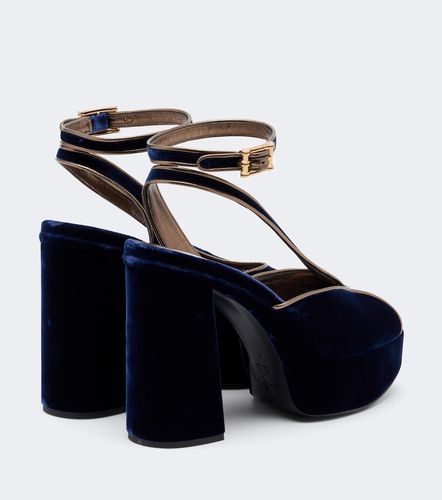 Etro Sandali in velluto con plateau - Etro - Modalova