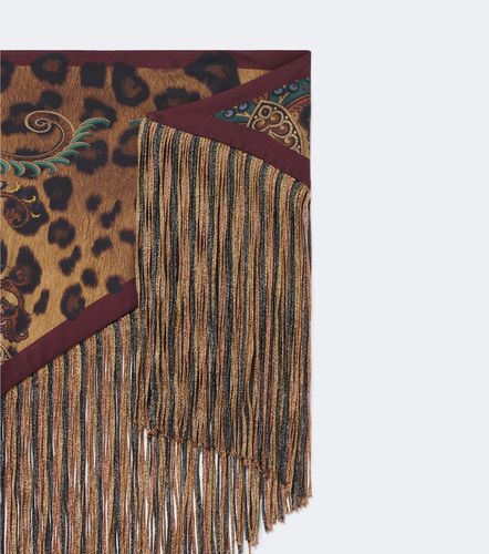 Sciarpa in seta con stampa leopardata - Etro - Modalova