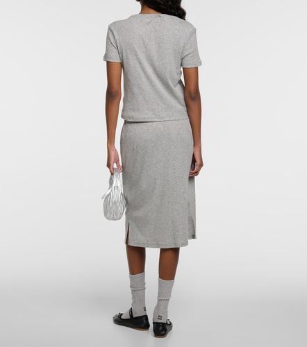 Camiseta en jersey de algodón - Miu Miu - Modalova