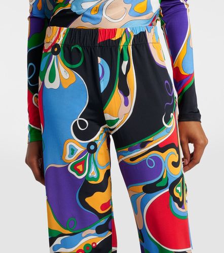 Pantalones rectos Orchidee de jersey y satén - Pucci - Modalova