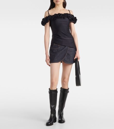 Top en mezcla de algodón con volantes - Coperni - Modalova