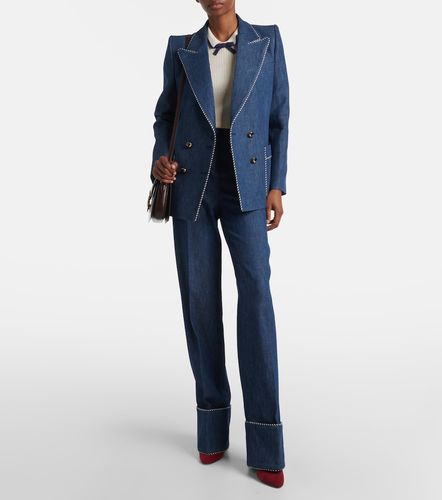 Pantaloni regular in chambray - Valentino - Modalova