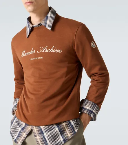 Archivio logo cotton-blend sweatshirt - Moncler - Modalova