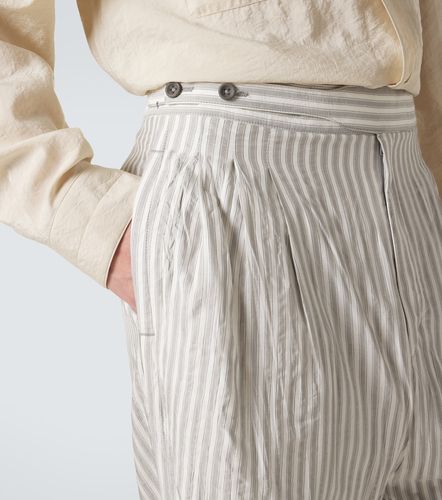 Pantaloni regular in seta a righe - Zegna - Modalova