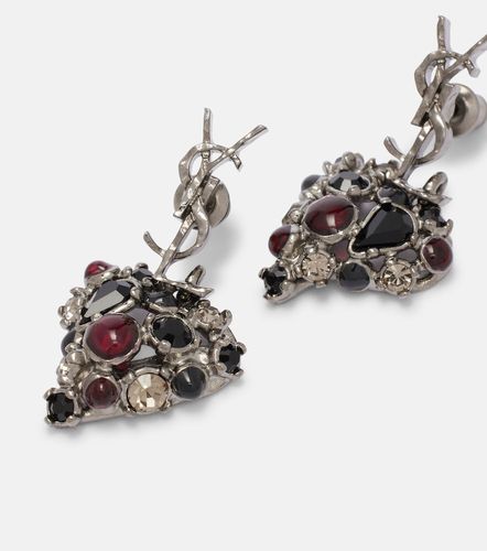 Cassandre embellished drop earrings - Saint Laurent - Modalova