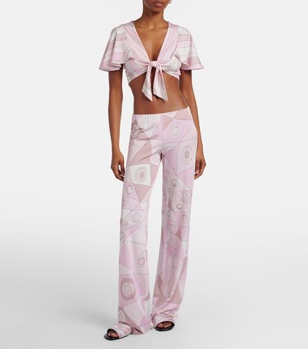 Pantalones rectos Occhi de jersey - Pucci - Modalova