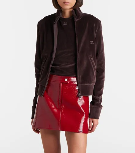Cotton-blend velvet track jacket - Courreges - Modalova