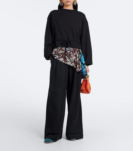 Cropped cotton jersey sweatshirt - Dries Van Noten - Modalova