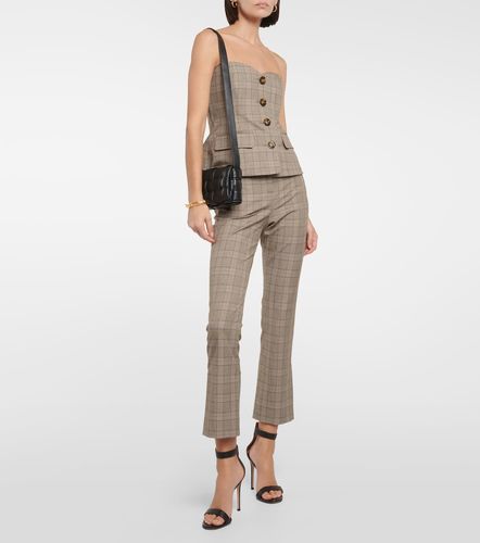Checked high-rise slim pants - Veronica Beard - Modalova