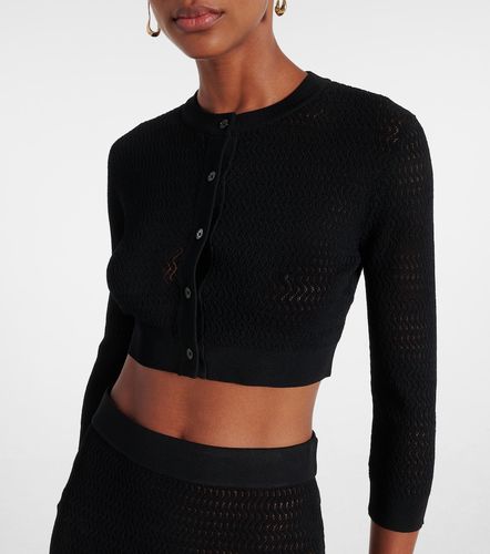 Cárdigan cropped de pointelle - Victoria Beckham - Modalova
