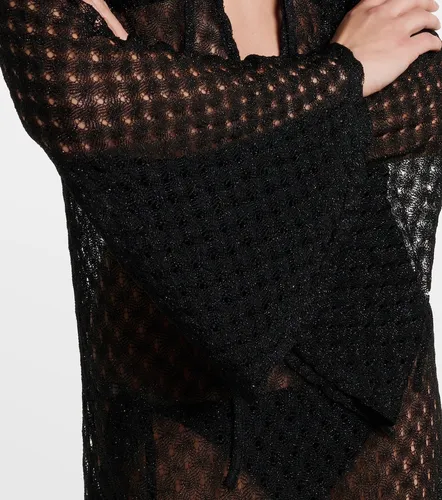 Open-knit tie-neck lame kaftan - Missoni - Modalova