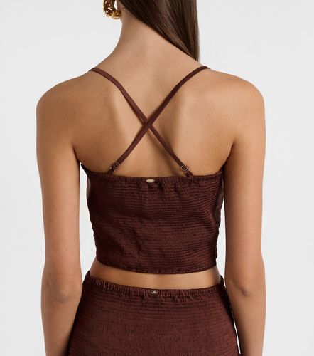 Crop top Palmire de satén - Poupette St Barth - Modalova