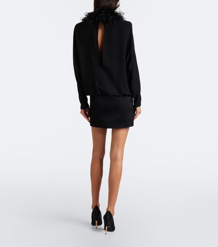 Vestido corto de georgette de seda - Valentino - Modalova
