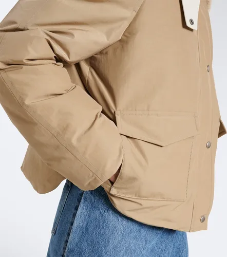 Padded shearling-trimmed cotton-blend jacket - Loewe - Modalova